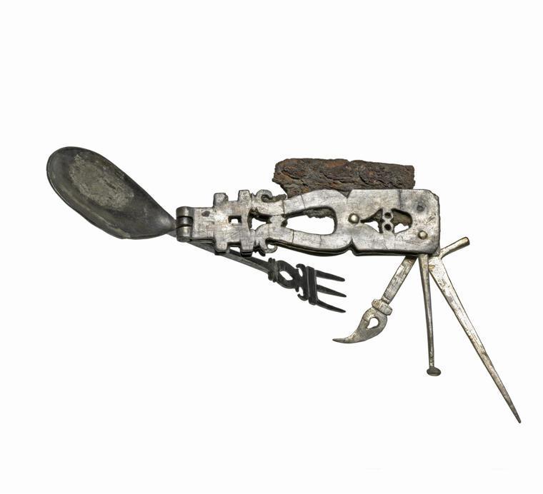 Here's a cool artifact: a mostly-silver Roman "Swiss army knife". The ultimate travel tool for the discerning patrician. http://webapps.fitzmuseum.cam.ac.uk/explorer/index.php?oid=70534