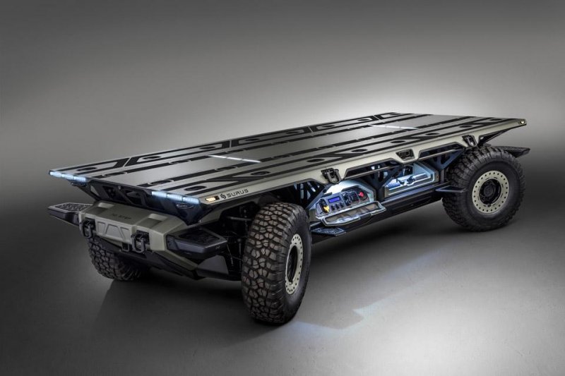 "General Motors’ SURUS is a universal truck platform that has autonomous capabilities and is powered by hydrogen fuel cells." https://theawesomer.com/gm-surus-autonomous-truck/449645/